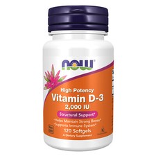 NOW FOODS Vitamin D-3 2000 IU 120 Softgels