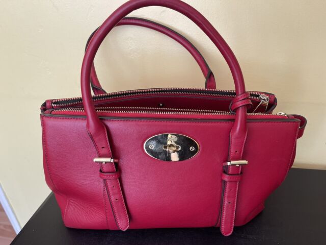 Mulberry Bayswater Double Zipped Tote Handbag Red