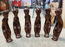 1970's Mid Century Modern JARU Pottery of California Man/Woman Sculptures Set