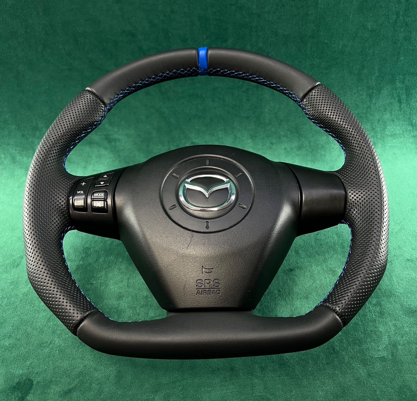 Mazda rx8 custom steering wheel flat bottom new smooth leather eBay