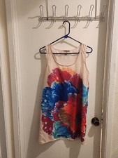 Forever 21 contemporary Women's Size Medium Polyester Flower Tank Dress Vacation