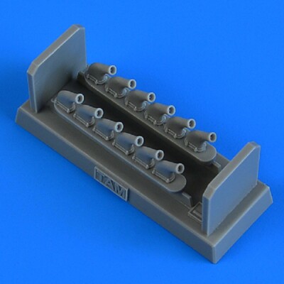 Quickboost 48929 x  1/48 P-51D Mustang Exhaust for Tamiya