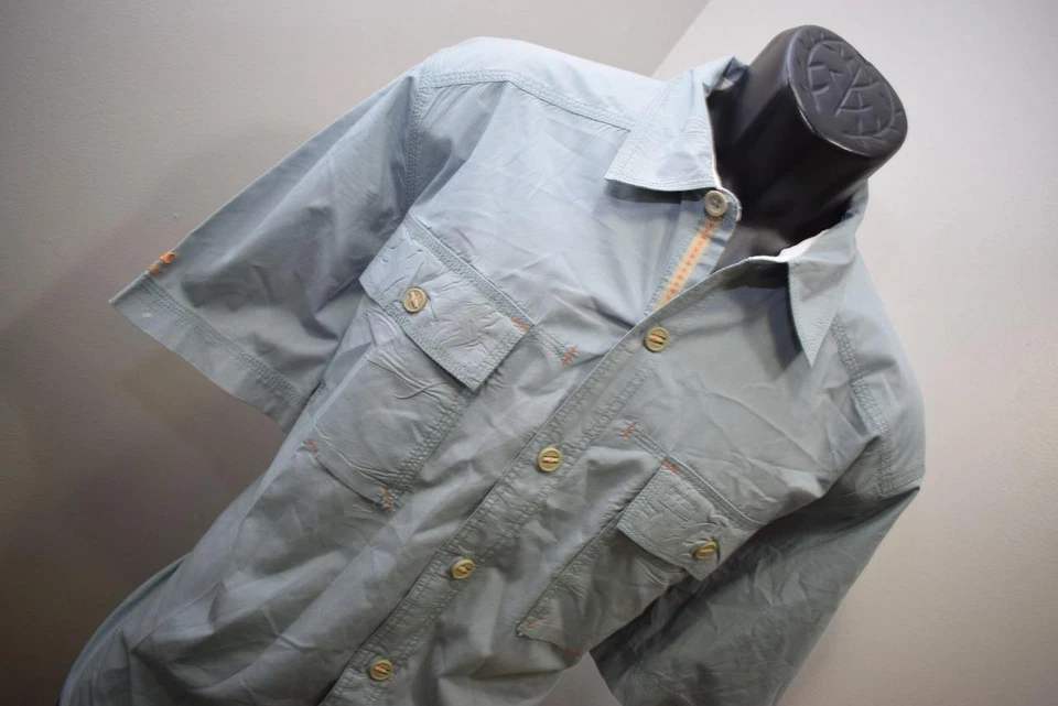 39456 Camisa Masculina Crocs Croslite Manga Curta Relaxada Ventilada Pesca Tamanho Grande - Imagem 4 de 4