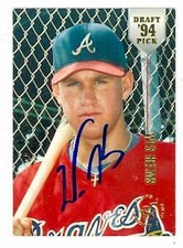 Wes Helms autographed baseball card 1994 Topps Stadium Club Draft Pick #77