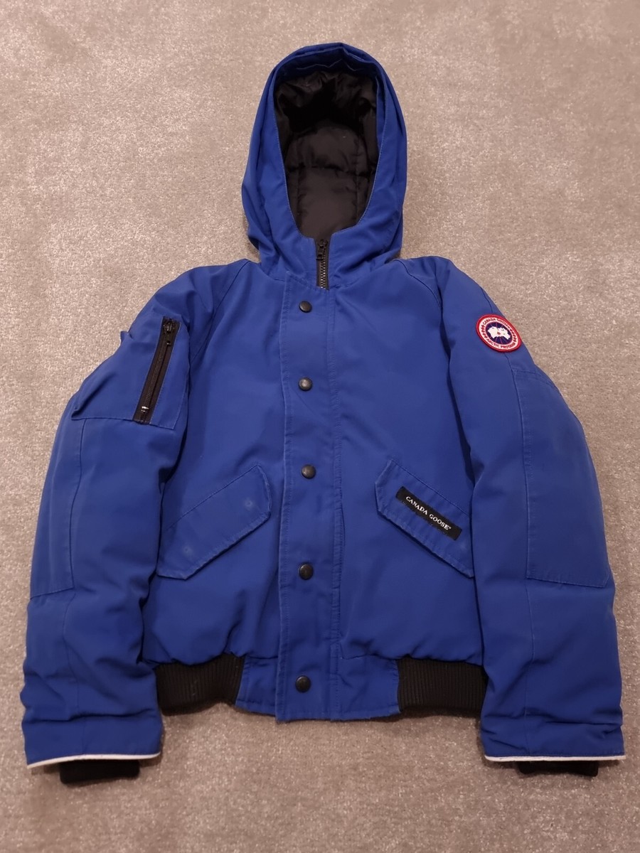 CANADA GOOSE Rundle Bomber Down Jacket Blue Boys Age 10-12 Youth RRP £625  7995Y