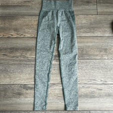 Gymshark Green Marl Spellout Logo Seamless Leggings Sz XS