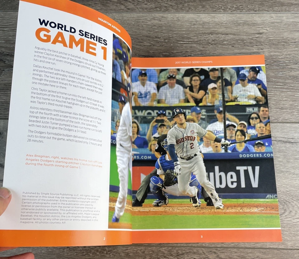 2017 World Series Champs Houston Astros Magazine COLLECTOR'S EDITION STRONG MINT - Image 3 of 4