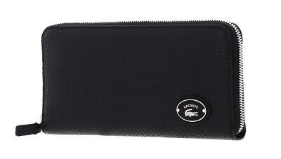 LACOSTE Origin Croc Zip Wallet L Geldbörse Black schwarz Neu