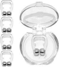4x Silicone Magnetic Anti Snore Stop Snoring Nose Clip Sleeping Aid Apnea Guard