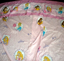 Disney Princess 2 Panels Curtains 40"x64" each  Valance 15"x50" SU59 