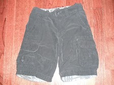 Boy's Cargo Shorts, Dark Grey, Sz 8, Cotton/Nylon, EUC