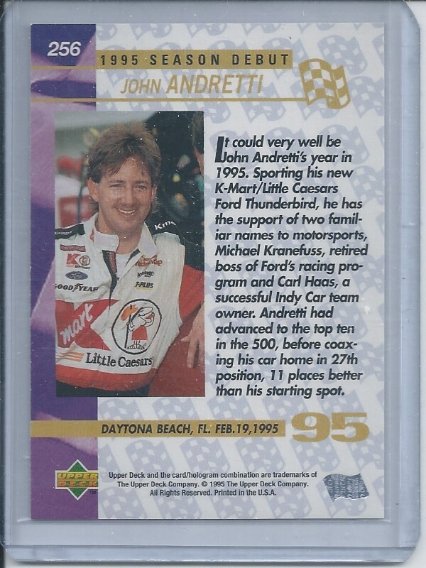 1995 Upper Deck Motorsports Gold Signature # 256 John Andretti