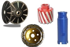 5 Inch convex blade 2" zero tolerance drum diamond grind cup 2" core drill bit