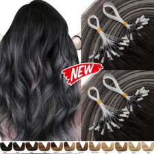 Thick 200s Micro Links Micro Loop Rings 100 Real Human Hair Extensions Ombre US