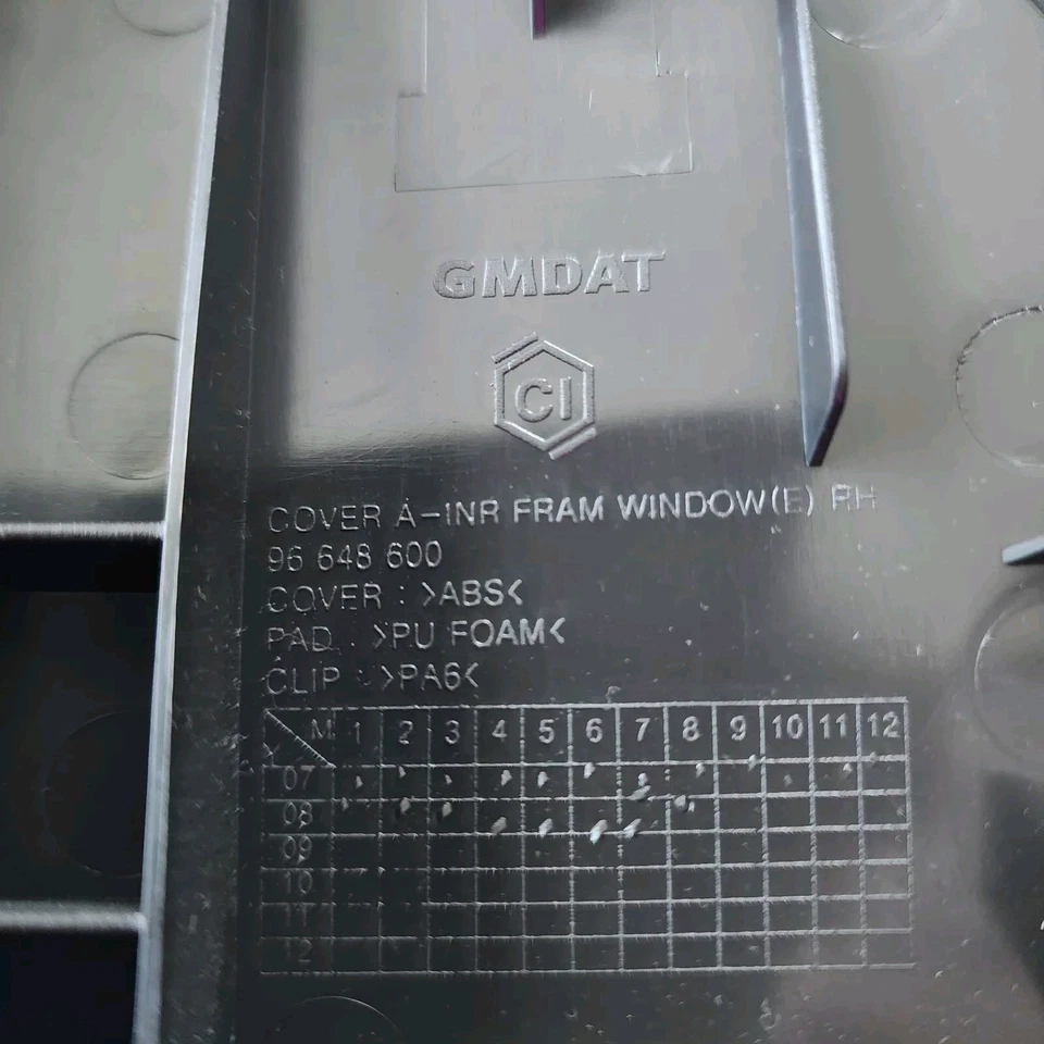 Cubierta de moldura de espejo retrovisor interior derecho Chevy Chevrolet Aveo 2009-2011 9464600 G3 Foto 4 de 4