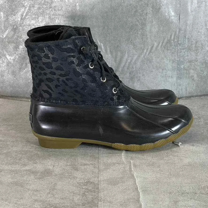Sperry black saltwater duck hotsell boots