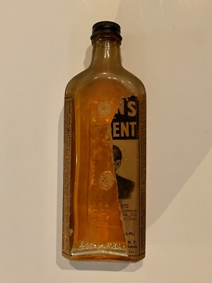 Vintage Sloan's Liniment Clear Glass Bottle With Screw Lid Made In USA