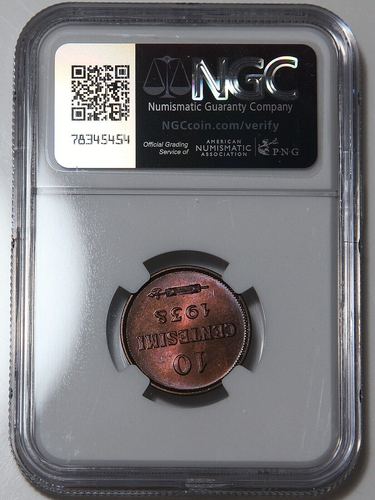 1938 San Marino 10 Centesimi NGC MS66 BN Top Pop 3/0 Toned PQ!!! - Picture 4 of 4