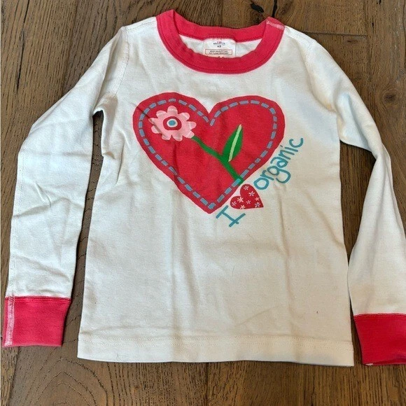 Винтажная органическая пижама для девочек I Love Hanna Andersson Heart 110 - Изображение 2 из 4
