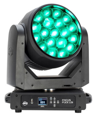 American DJ ADJ Focus Flex L19 x 40W RGBL LED DMX Moving Head Light w/Pixel FX