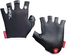 HIRZL Grippp Light SF Half Finger Black Cycling Leather Breathable Short Gloves