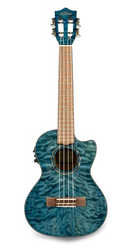 Ukelele Acústico/eléctrico tenor de mancha azul Lanikai acolchado Uke ¡Auténtico distribuidor! - Imagen 2 de 8