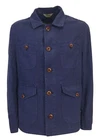 CAPALBIO men's blue unlined jacket art 536 T35 100% cotton MADE IN ITALY