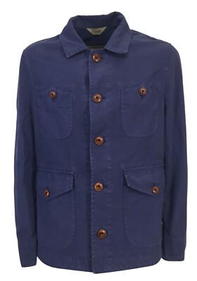 CAPALBIO men's blue unlined jacket art 536 T35 100% cotton MADE IN ITALY
