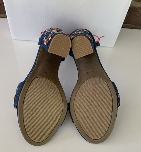 Sandali alla caviglia casual Sugar donna tessuto liscio punta aperta misura US 6 M NUOVI - Foto 6 di 10
