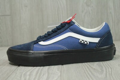 VANS POPCUSH SKATEBOARD SHOES BLUE SUEDE CANVAS LEATHER  display picture 3