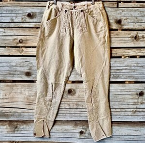 The Tailored Sportsman Vintage Equestrian Riding Corduroy Breeches Waist = 30"