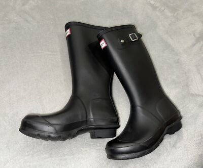 Hunter Girls Youth Rain Boots Matte Black Original Tall G B