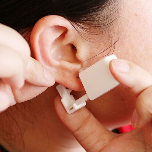 Ear Piercing Gun Disposable Self Ear Piercing Gun Kit With 4mm Earring Stu$i - Bild 5 von 11