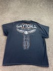 Daytona 2013 Bike Week Shirt Mens 2XL Black Gray Winged Short Sleeve READ