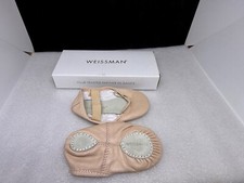 Weissman W300 Leather Split Sole Ballet Shoe Pink Child Size 7 Med New