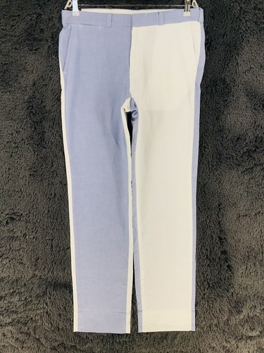 €119 GANT Blue White Regular Straight Fit Chino Trousers W34 L34 | eBay
