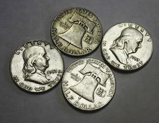 1953-s Franklin Half Dollar. Average Grade of Coin You Receive is Photographed 