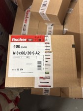 Fischer N8x60 A2 Stainless Hammer Fix. Box Of 400
