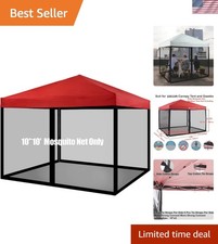 Compact Mosquito Net with Zipper Design for 10x10 Tents - Water & Bug Resistant