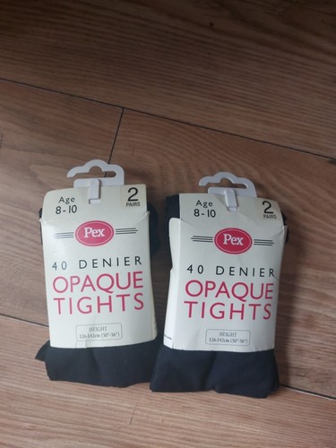 Girls Tights X4 Pairs Age 8-10 - 40 Denier
