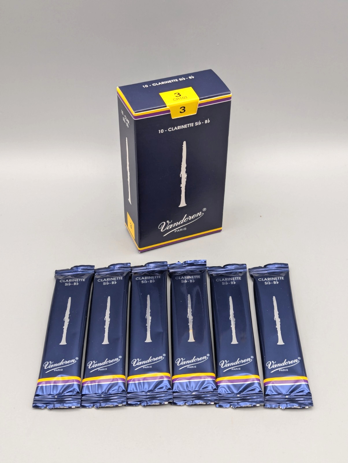 Vandoren Traditional Bb Clarinet Reeds Strength 3 Box of 6 Unused