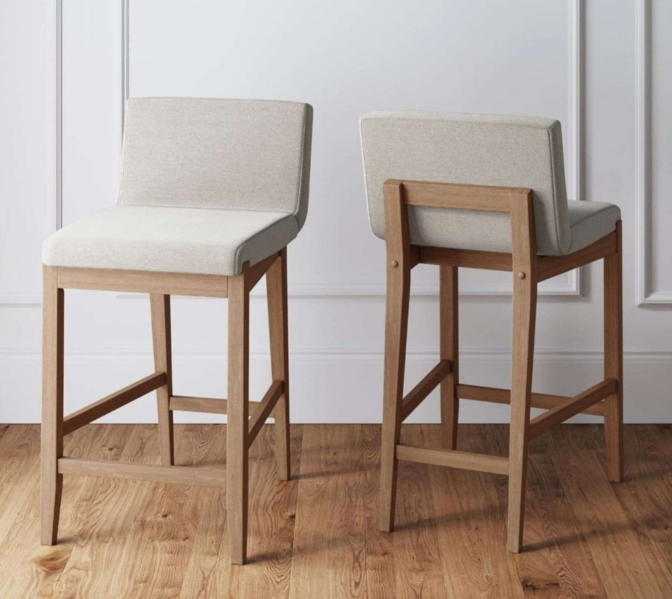 Nathan James Gracie Modern Counter Height Bar Stool with Back, Counter Stool ...