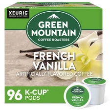Green Mountain Coffee French Vanilla, Keurig K-Cup Pod, Light Roast, 96 Count