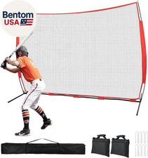 7X7/16X10/20X10Ft Baseball Net Backstop Net,Fix Ball Stop Net by 4 Spike 2 Sandb