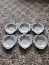 Barratt's Delphatic white Tableware Heart shaped Bowls, Set Of 6, vintage floral