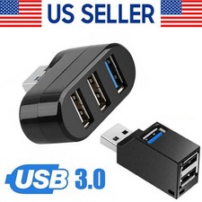 3 Port High Speed USB 3.0 Multi HUB Splitter Expansion Desktop PC Laptop Adapter