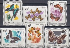 Rwanda Butterflies 1965 MNH-10 Euro