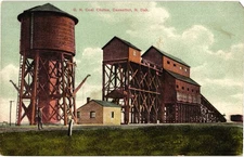 G.N. Coal Chutes Casselton, N. Dakota Postcard Unposted