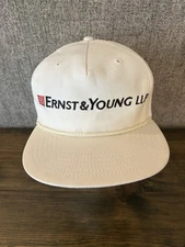Vintage Ernst & Young LLP Hat Accounting CPA Services White, TEXACE, MADE IN USA