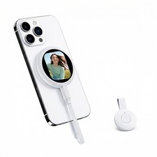 Magnetic Selfie Monitor Screen for iPhone AMOLED 60FPS Vlog Off White
